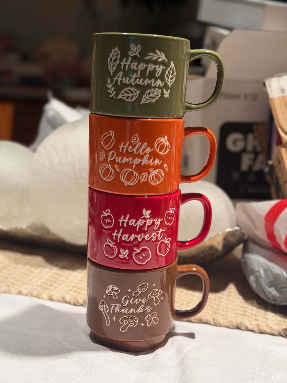 Stacking Fall Mug Set of 4
